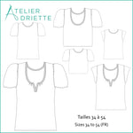 ELEA - Top pour femmes du 34 au 54 — patron de couture PDF à coudre soi-même