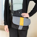 Grande pochette Safran, avec rangements intégrés et anse amovible — patron de couture PDF à coudre soi-même