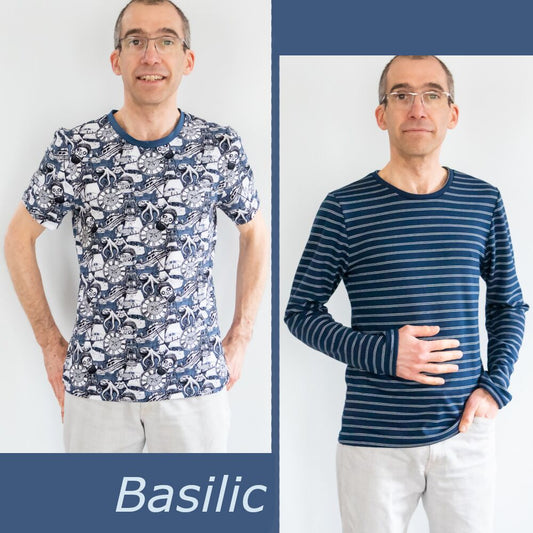 T-shirt homme, 42 au 62, 5 statures – Basilic