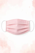 Masque enfant AFNOR rose avec plis et élastiques blancs, patron PDF gratuit.
