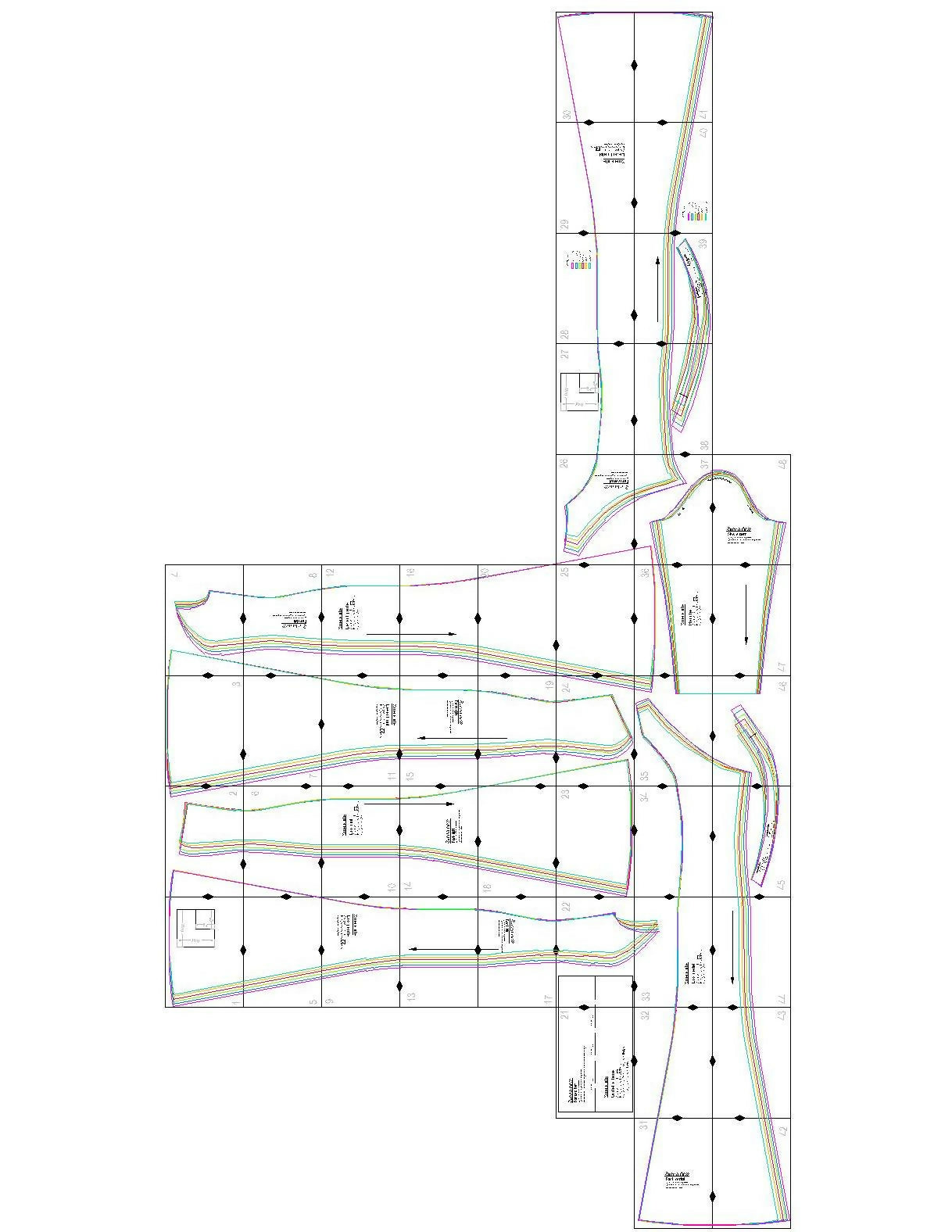 Pattern pieces