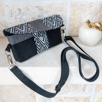 Pochette portefeuille Safran, avec anse amovible — patron de couture PDF à coudre soi-même