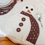 Set de table Bonhomme de neige — patron de couture PDF à coudre soi-même