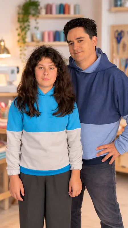 Sweat à Capuche - Pack Famille (du 2 au 14 ans & du 34 au 54) — patron de couture PDF à coudre soi-même