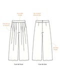 Patron PDF PECAN - Pantalon à Plis femme / enfant