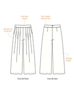 Patron PDF PECAN - Pantalon à Plis femme / enfant