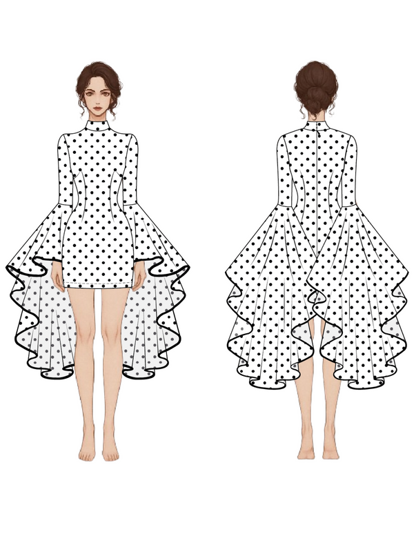 Patron PDF Robe femme MONA FLOW du 30 au 58