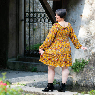 Robe bohème Mirabelle 34-56, manches longues, patron de couture PDF à télécharger