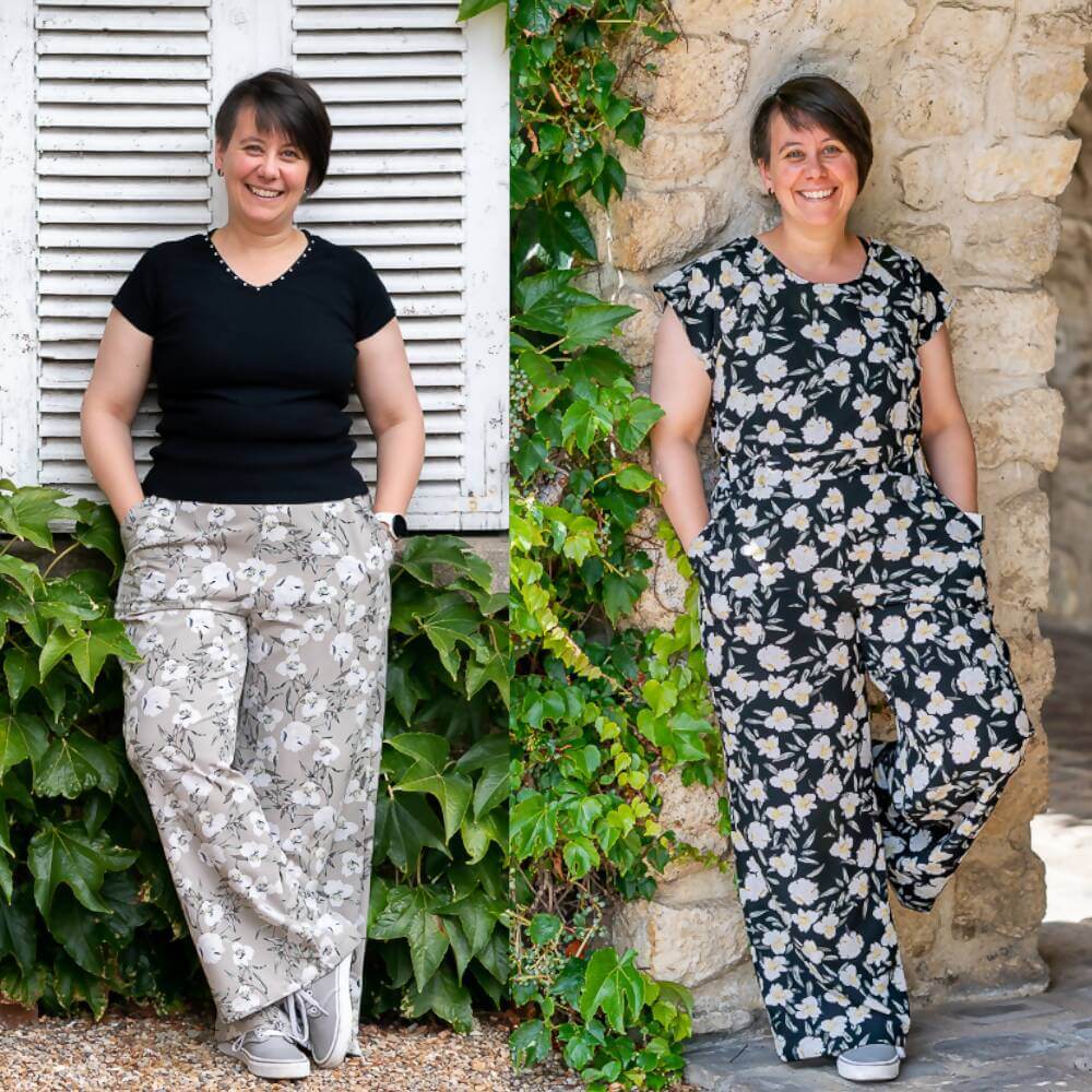 Combinaison, pantalon, 34 au 56, 4 statures – Vanille