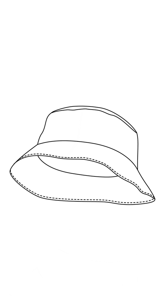 Modèle PDF du Bob Raclette en 6 tailles pour bébé à adulte, parfait pour protection solaire ou intempéries.