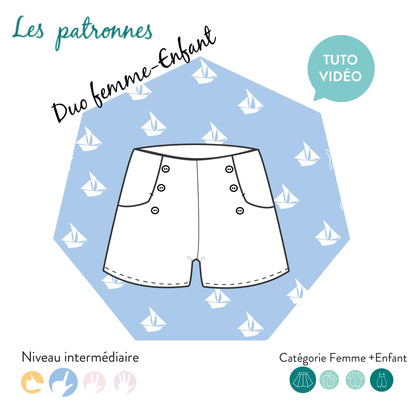 Short Titouan - femme et enfant