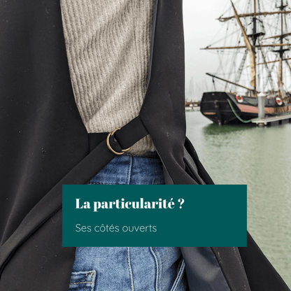 Blazer Isatis | Taille 32 à 52 avec côtés ouverts et rubans ajustables, patron de couture pdf à télécharger.