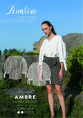 Blouse Ambre avec manches bouffantes et encolure en V, patron de couture pdf à télécharger.