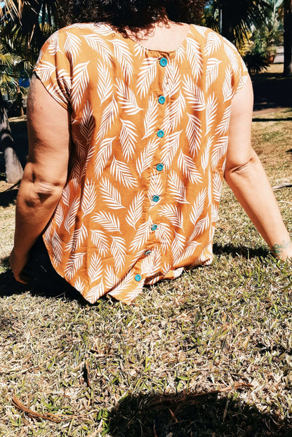 Blouse Télès - T36 à 50 avec boutonnage dos, patron de couture pdf à télécharger.