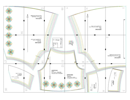 Blouse - XS-XXXL - JENNIFER, patron de couture pdf à télécharger, niveau intermédiaire, tailles XS à XXXL, formats A4/A0/US letter.