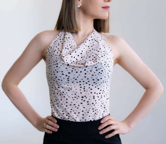 Blouse - XXS-XL - FREEDOM en tissu à pois, design élégant et moderne, patron de couture pdf à télécharger.