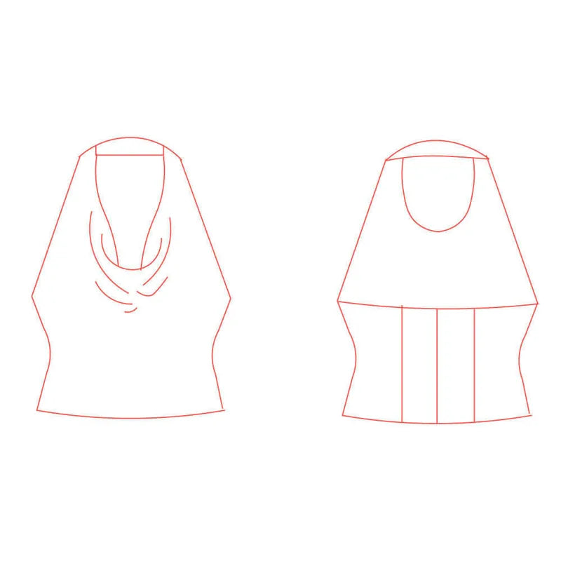 Patron de couture PDF à télécharger pour blouse - XXS-XL - FREEDOM, vue avant et arrière.