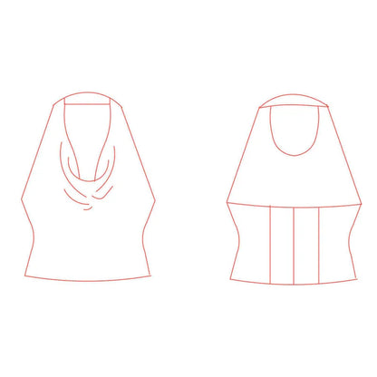 Patron de couture PDF à télécharger pour blouse - XXS-XL - FREEDOM, vue avant et arrière.