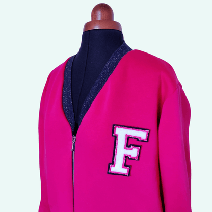 Bombers Ibis | Taille 32 à 52 en rouge avec col V, patron de couture pdf à télécharger