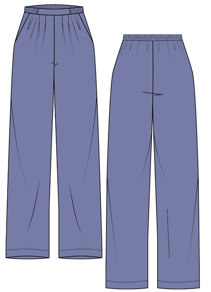 CALI PANTALON-taille de 30 à 58 EU, patron de couture pdf à télécharger, élégant pantalon ample avec plis et poches latérales.