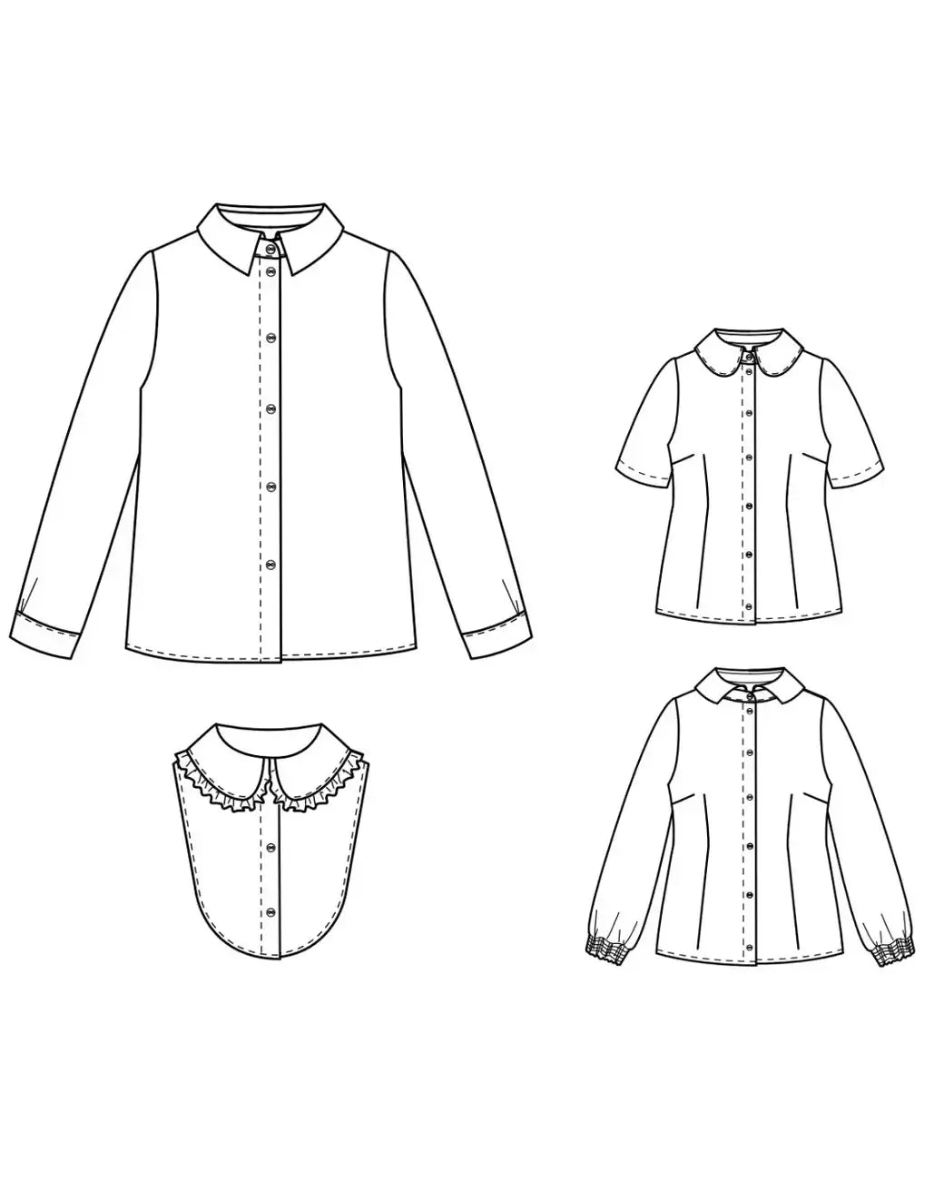 CEDRAT - La chemise casual chic aux nombreuses options, patron de couture pdf à télécharger, différentes versions de chemises.