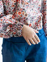CERISE - la blouse/robe à plis avec manches élastiquées, patron de couture pdf à télécharger, imprimé floral élégant.