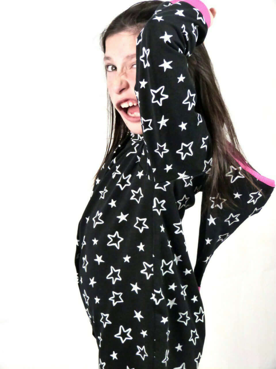 COMBYPYJ' MINUIT du 6 au 16 ans, combipyj' avec étoiles, patron de couture pdf à télécharger.