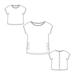 Patron de couture PDF Cranberry pour CRANBERRY - Le t-shirt pour toute la famille, simple et rapide à coudre.