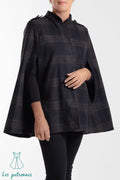 Cape Turner, patron de couture pdf à télécharger, élégante cape laine pour mi-saison et hiver, découpe épaules et col officier optionnel.