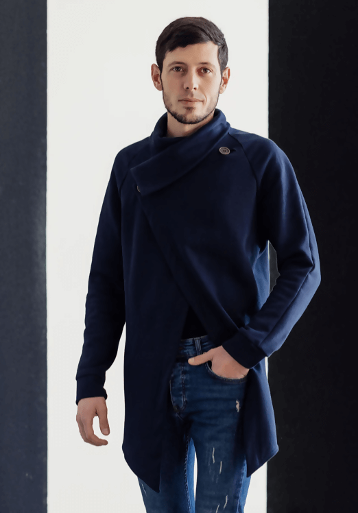 Cardigan - S/XXL - JAMES patron de couture pdf à télécharger pour homme, niveau intermédiaire, tailles S à XXL, format A4/A0/US letter.