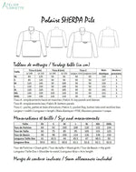 Tableau des tailles et instructions pour Duo SHERPA - Polaire mixte pour adultes (XS - XXXL) et enfants (2 à 16 Ans), patron de couture PDF à télécharger.