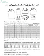 Patron de couture PDF à télécharger: Ensemble Culotte & Camisole ALWENA du 34 au 54, tableau de mesures inclus