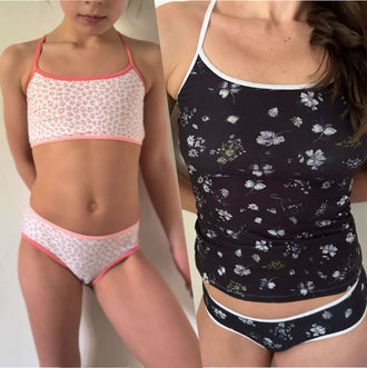 Ensemble Culotte/Camisole Duo ALWENA pour femmes et filles, patron de couture pdf à télécharger, assorti et moderne.