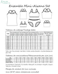 Illustration du Ensemble Culotte/Camisole Duo ALWENA pour femmes (34-54) et filles (2 à 16 ans), patron de couture pdf à télécharger.