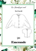 Patron de couture pdf à télécharger Gilet Emeraude style kimono manches chauve-souris, coupe décontractée et confortable.