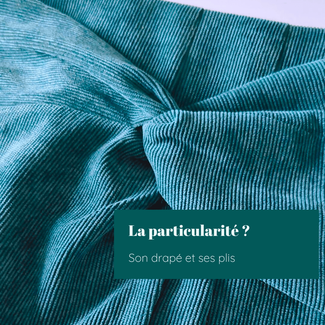 Détail de Jupe Amazilia | Taille 32 à 52 avec drapé et plis, patron de couture pdf à télécharger.