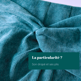 Détail de Jupe Amazilia | Taille 32 à 52 avec drapé et plis, patron de couture pdf à télécharger.