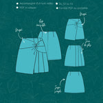 Patron de couture PDF Jupe Amazilia | Taille 32 à 52 avec drapés et plis