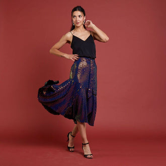 Jupe La Bohème - T34 à 48 en mouvement, modèle élégant de la collection "Que la fête commence", patron de couture pdf à télécharger