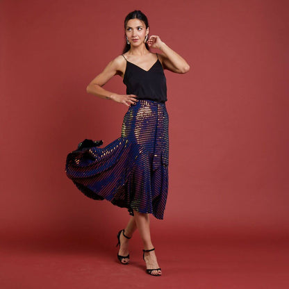 Jupe La Bohème - T34 à 48 en mouvement, modèle élégant de la collection "Que la fête commence", patron de couture pdf à télécharger