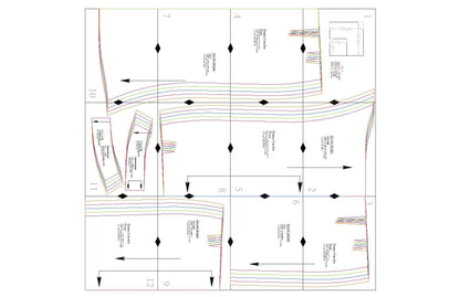 Patron de couture PDF à télécharger Jupe - XXS/XL - QUEEN LINE, niveau intermédiaire, tailles XS à XL, imprimable A4/A0/US Letter