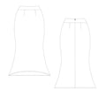 Illustration du patron Jupe - XXS/XL - QUEEN LINE, patron de couture pdf à télécharger pour tailles XS à XL.