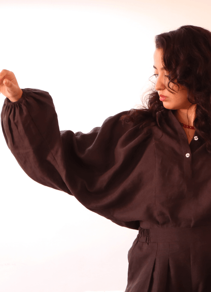 KAYLA Chemisier-taille de 30 à 58 EU avec manches kimono bouffantes, patron de couture pdf à télécharger.