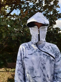 LE SWEAT ZIP ZAG 6- 16 ans affichant un design original en marbre avec capuche et zip diagonal.