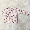 Enfant sweat motifs feuilles cousu avec LITCHI : t-shirt, sweat et robe en un patron, patron de couture pdf à télécharger.