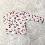Enfant sweat motifs feuilles cousu avec LITCHI : t-shirt, sweat et robe en un patron, patron de couture pdf à télécharger.