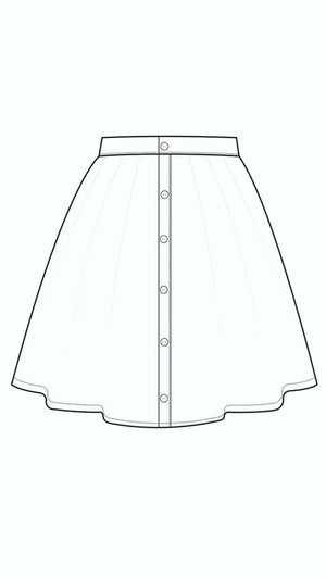 La Jupe Picodon en 11 tailles - patron de couture pdf à télécharger pour bébés et enfants, modèle de jupe à réaliser à la machine à coudre.