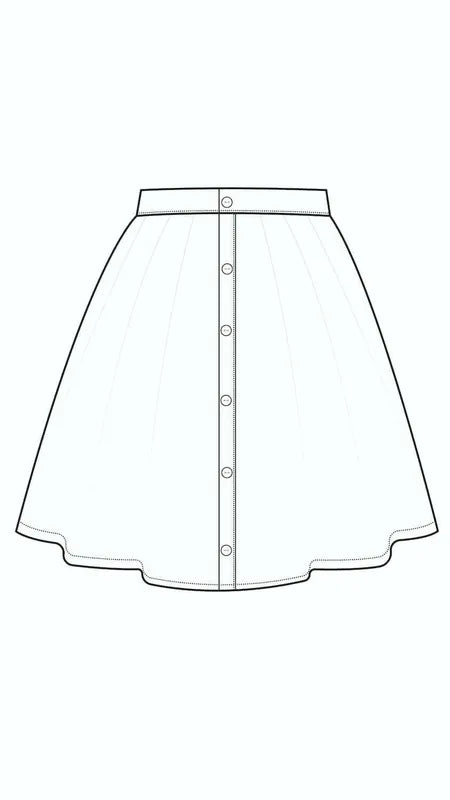 La Jupe Picodon en 11 tailles - patron de couture pdf à télécharger pour bébés et enfants, modèle de jupe à réaliser à la machine à coudre.