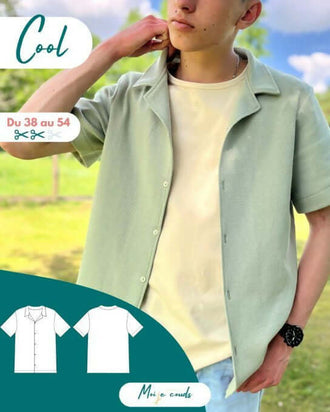 La (sur)chemise Cool du 38 au 54 en jersey, idéale pour un style polyvalent, manches courtes et col ouvert.
