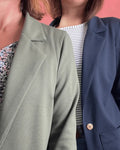 La veste Lory du 32 au 52, modèle moderne et élégant, idéal pour les couturières. Patron de couture pdf à télécharger.